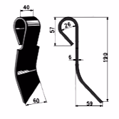 Couteau arracheuse betterave Rumptstad Droit 007774 Adaptable