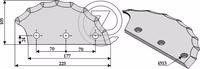 Couteau de mélangeur de fourrage Sgariboldi CL 04004 Adaptable