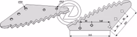 Couteau de mélangeur de fourrage Faresin 512006450 Adaptable