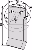 Couteau de mélangeur de fourrage AGM gauche C08004 Adaptable