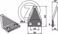Couteau de mélangeur de fourrage Logifeed & R.M.H. 585321400 Adaptable