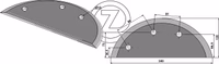 Couteau de mélangeur de fourrage Marmix 208125 Adaptable