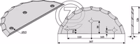 Couteau de mélangeur de fourrage Sgariboldi CL 04016 Adaptable