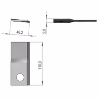 COUTEAU VRILLE DROIT 48X4X110 MM TROU 19 MM ORIGINE SIP 745032020