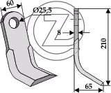 Fleau broyeur Maschio T40005142, 11019006 Adaptable