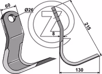 Fleau broyeur Nobili JX136098 Adaptable