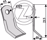 Fleau broyeur Taarup 5050700 Adaptable