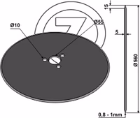 Coutre circulaire Ø560x5mm Niaux 200