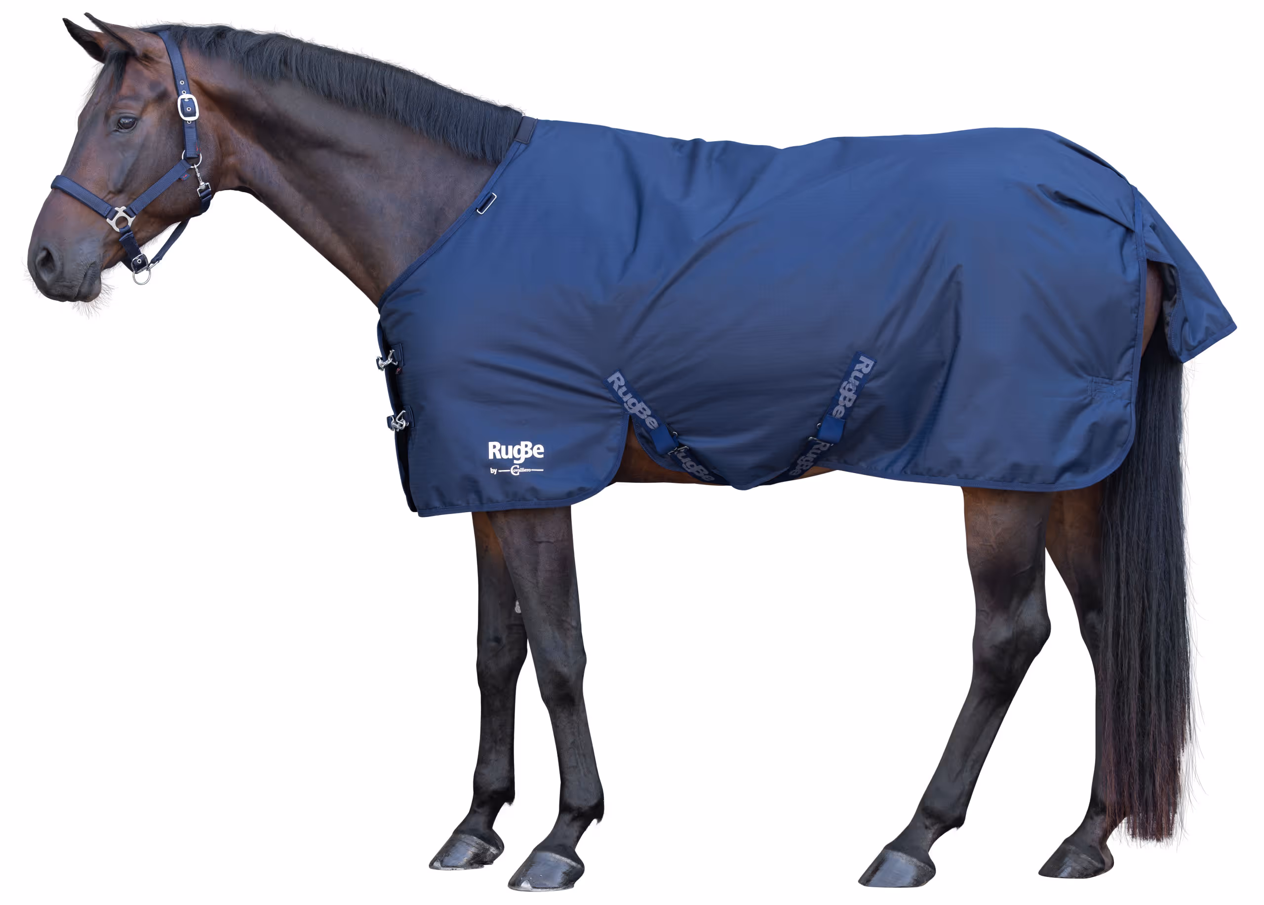 Couv. extér. cheval RugBe Zero 125 cm, dark navy