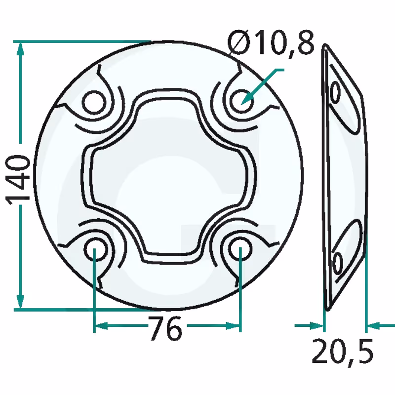 Couvercle assiette faucheuse Fella 130428, 476261 Adaptable