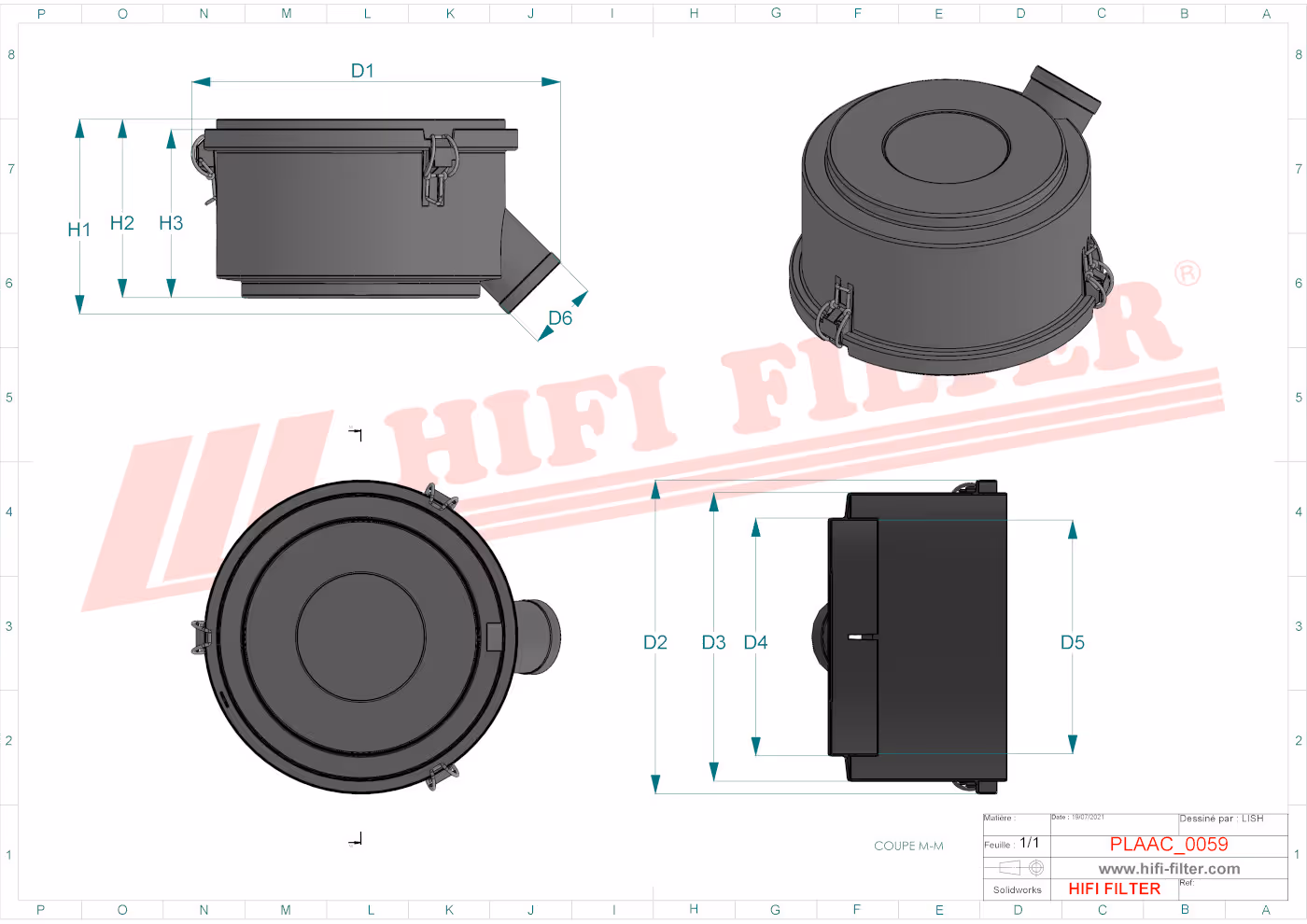 COUVERCLE Hifi Filter SACV 01021