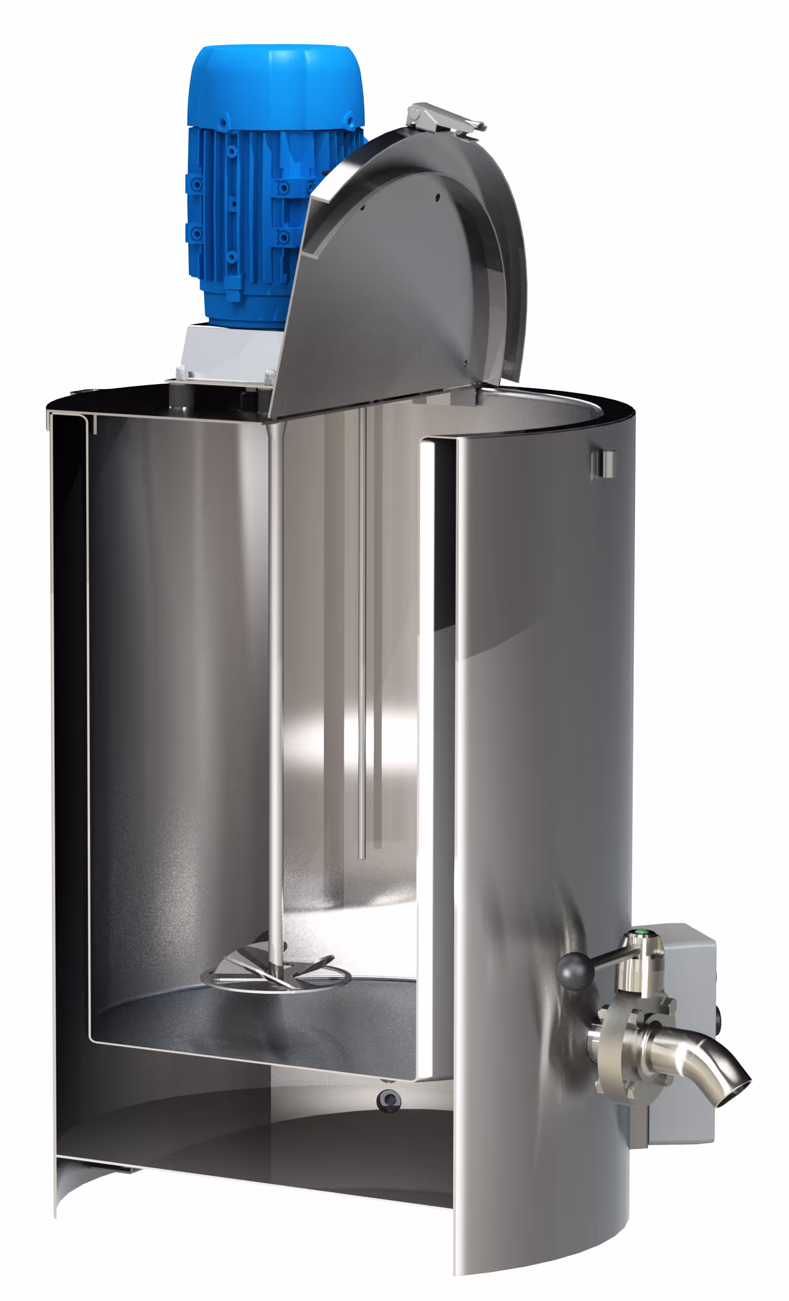 Couvercle MilkPot 50 bleu, Ø44,5cm, avec agitateur