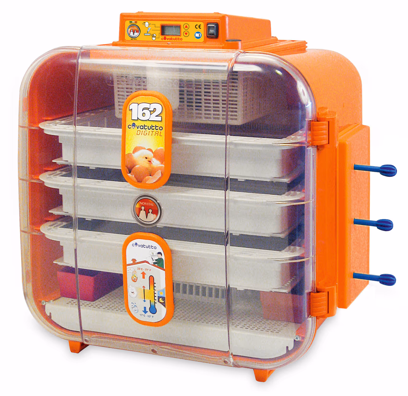Couveuse Covatutto 162 digital orange, 3 tiroirs, sans moteur