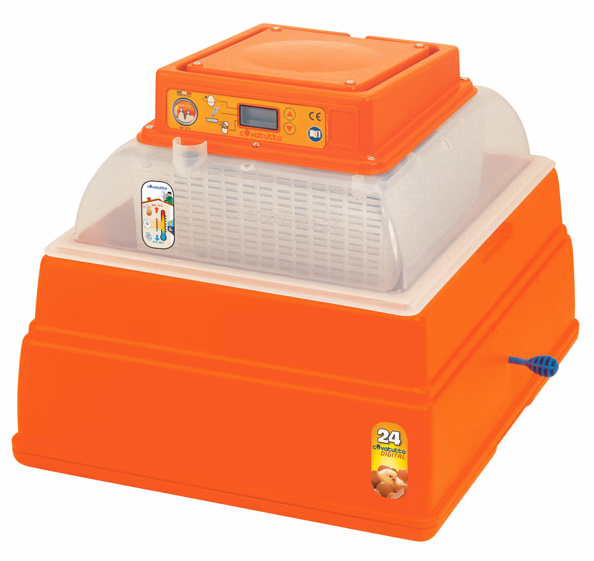 Couveuse Covatutto 24 digitale rouge, sans moteur