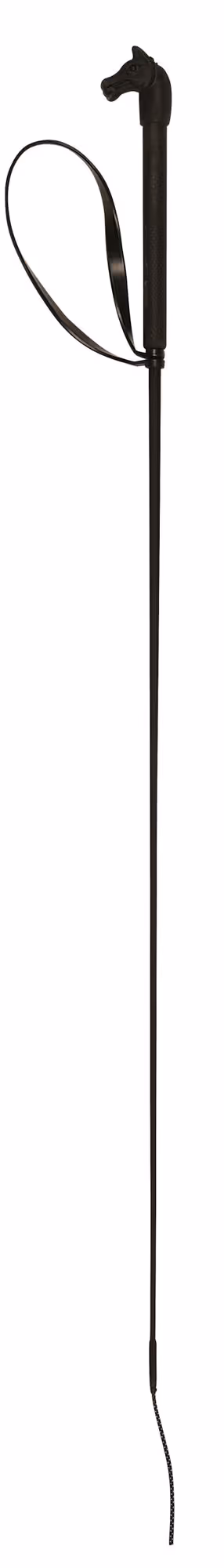 Cravache d'équitation noire, 90 cm