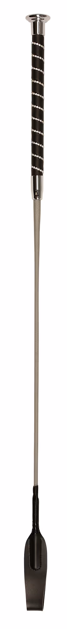 Cravache d'obstacle argentée, 65 cm