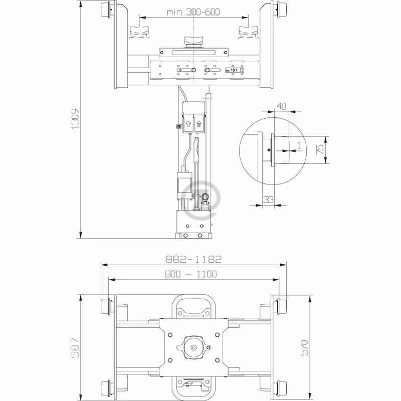 Cric de fosse ""Blitz S 15 Vario-Deep""