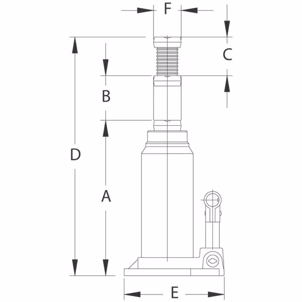 Cric bouteille hydraulique Compac 20t 
