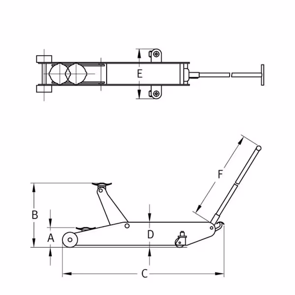 Cric hydraulique rouleur Compac 6t Origine