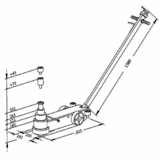 Cric hydropneumatique 50 tonnes