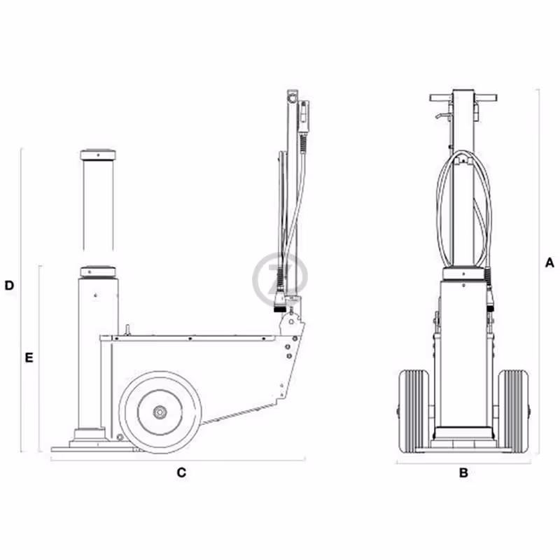 Cric Mammut 100 t, avec 1 piston