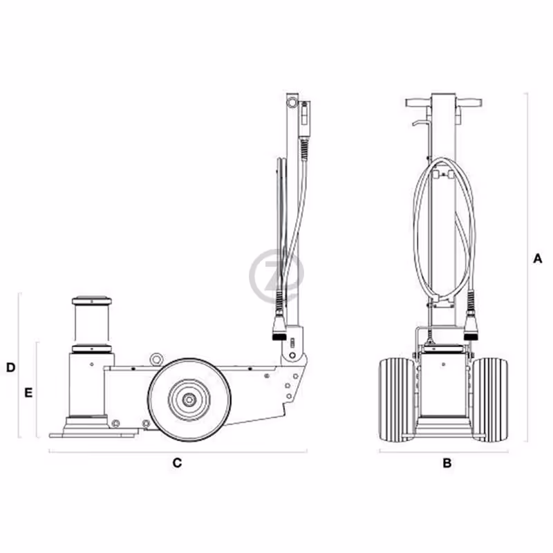 Cric Mammut 100 t, avec 1 piston