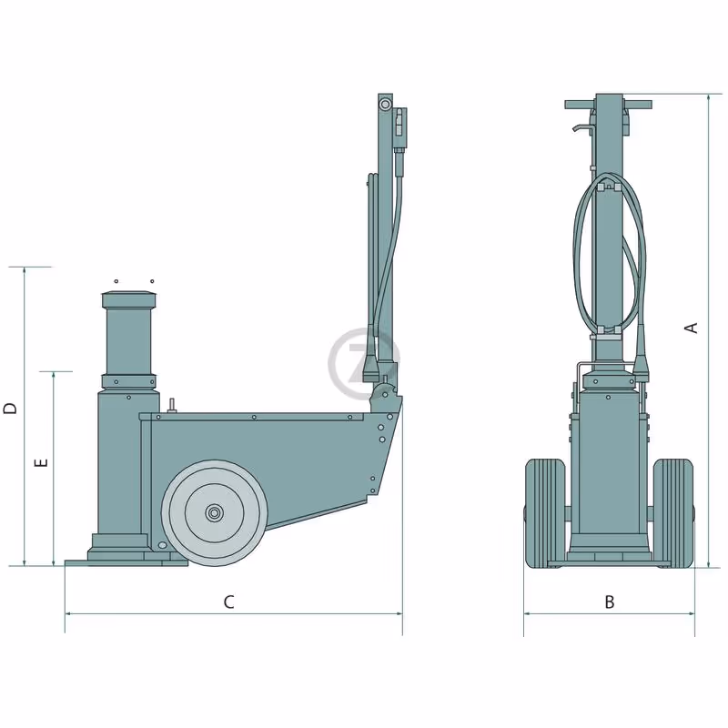 Cric Mammut 150 t, avec 1 piston