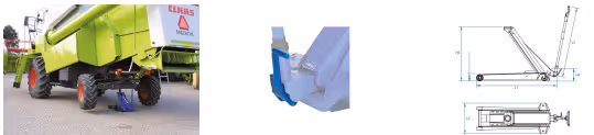 Cric pour camions, machines agricoles et machines d'entrepreneurs 6T