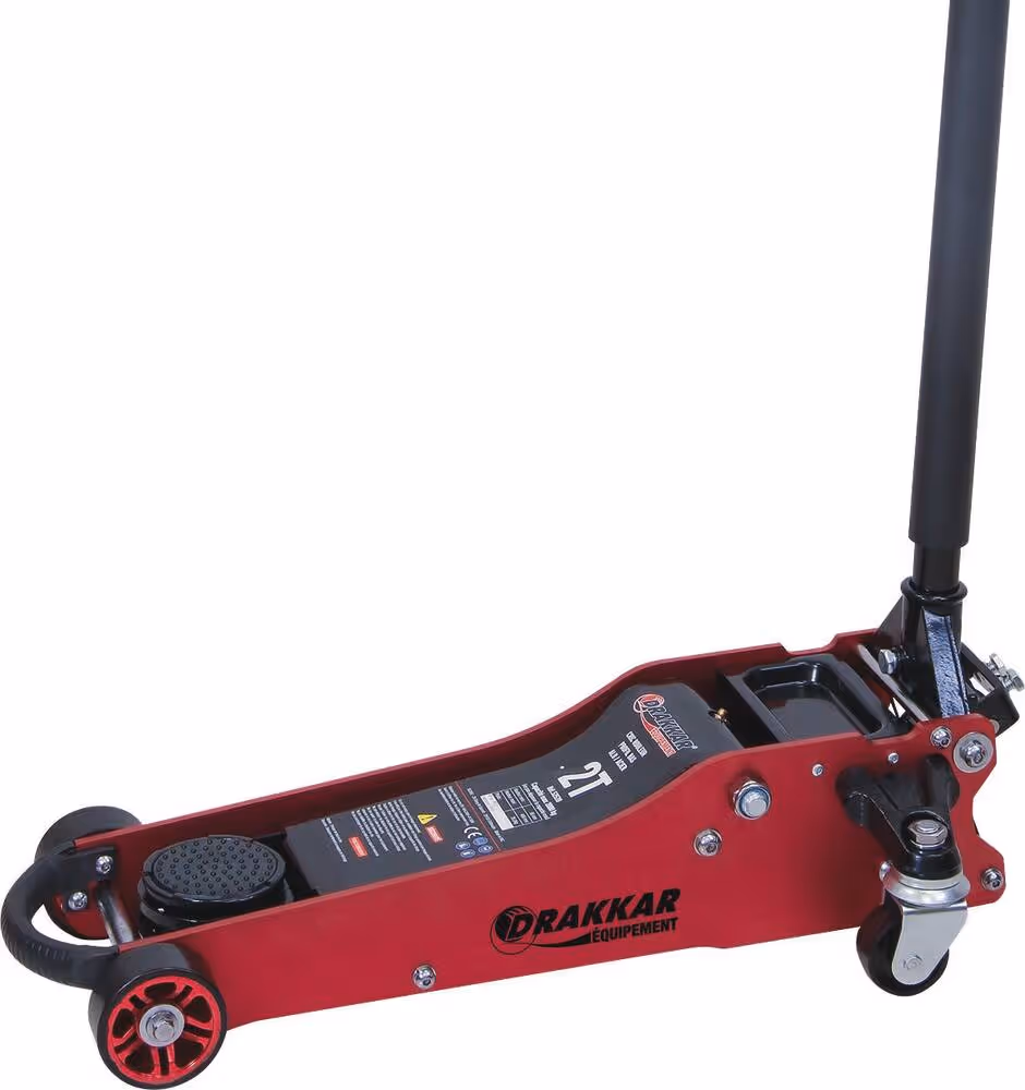 CRIC ROULEUR 2T ALU/ACIER PROFIL BAS - LONGUEUR 760MM