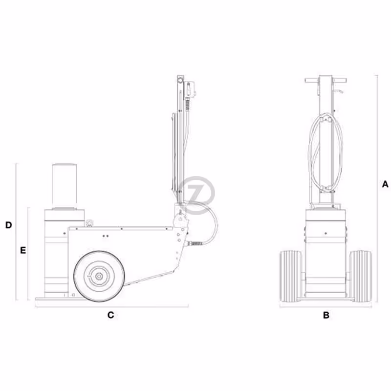 Crick Mammut 100 t, avec 1 piston et verrouillage