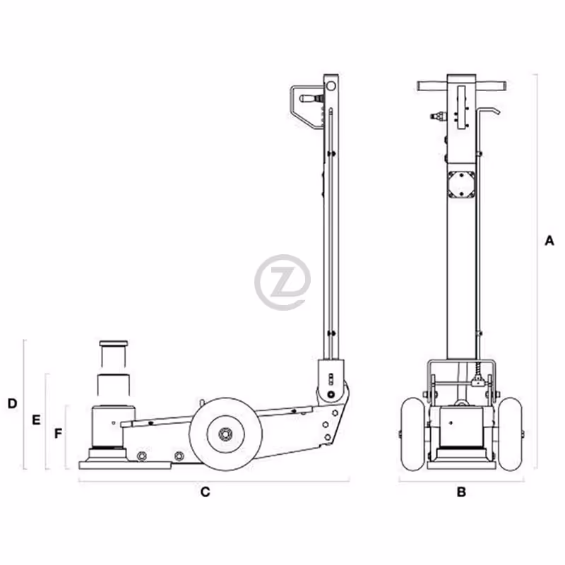 Crick Mammut 60 / 30 t, avec 2 pistons