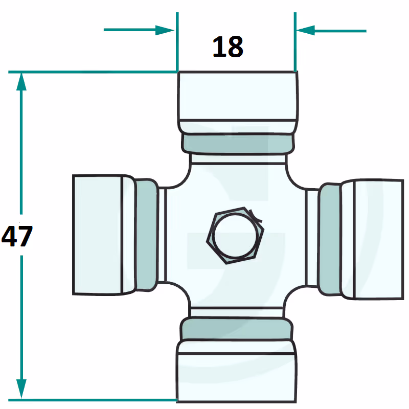 Croisillon de cardan 18X47 Walterscheid 190000 adaptable