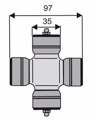 Croisillon 35x97, Gr. sur coussinet
