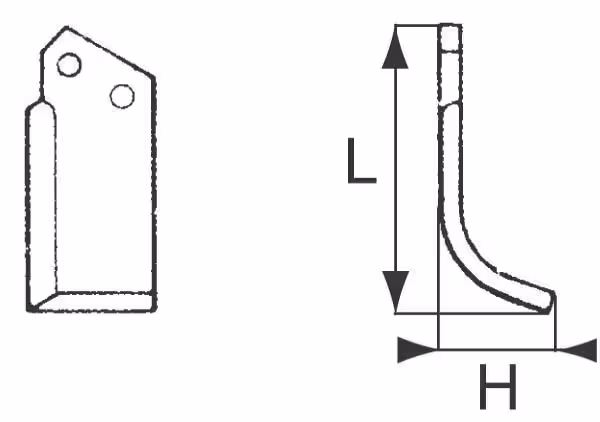 Lame fraise rotative Mabec 165/60x6mm Adaptable