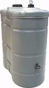 Cuve de stockage 1500l pour fioul, gnr et carburant - double paroi - pehd