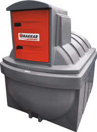 Cuve de stockage 2500L avec armoire et pompe 60L/min