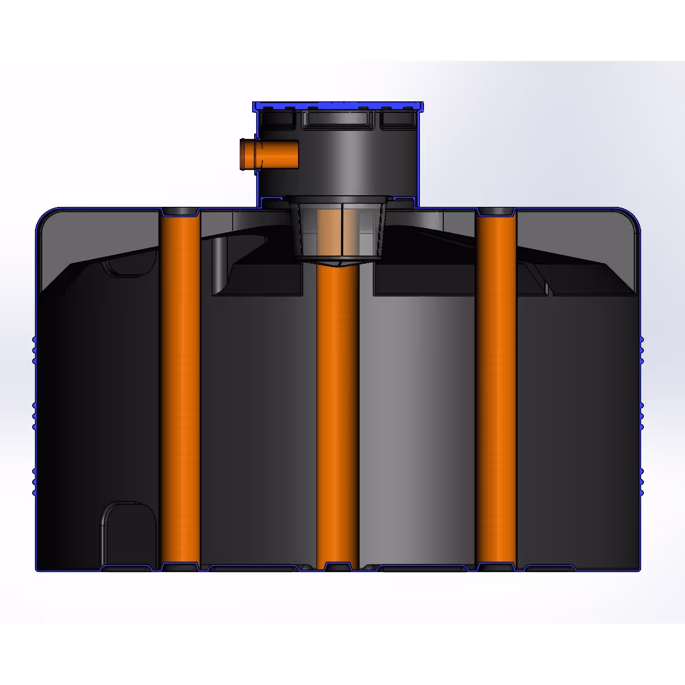 Cuve de stockage d'eau souterrain 5000L