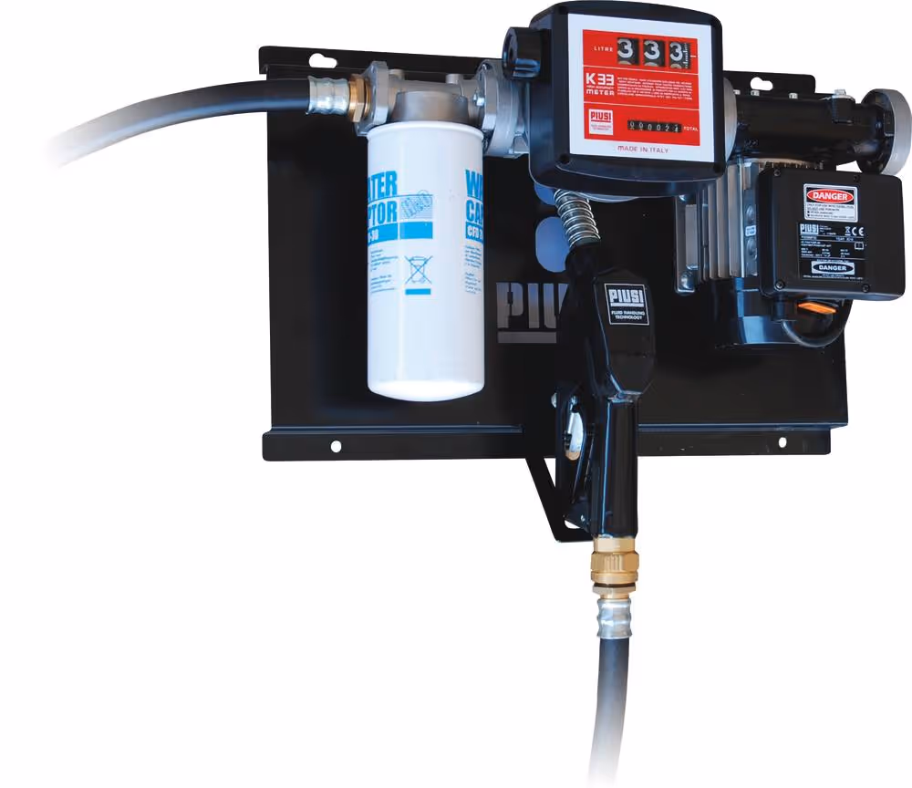 CUVE STOCKAGE FUEL PEHD DP 5000L STATION AVEC FILTRE 230V 72L/MN