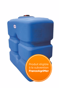 Cuve stockage verticale bleue en pe pour espace reduit 1000l