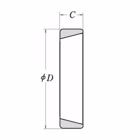 Cuvette de roulement à rouleaux 136.53x22.53 mm NSK NTN 493