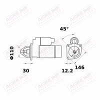Démarreur - Démultiplicateur 12V