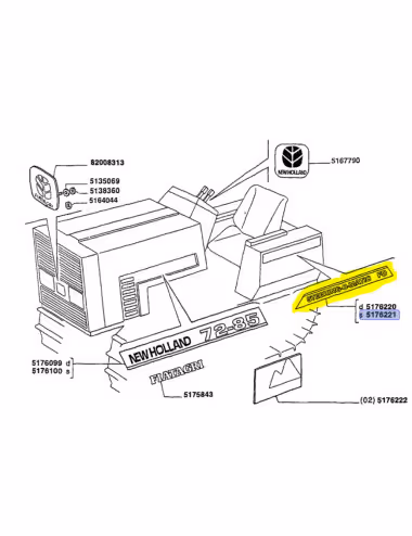 Decalcomanie 5176221 - New Holland