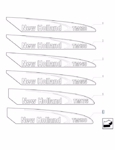 Decalcomanie 82030900 - New Holland