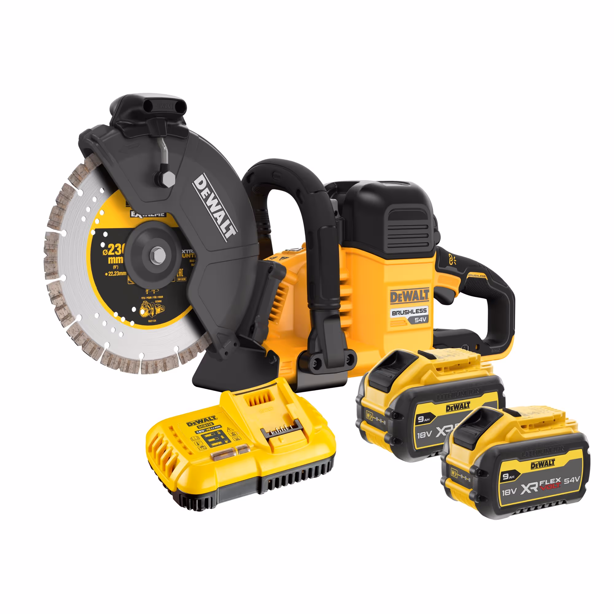 Découpeuse XR FLEXVOLT 54V 3Ah Li-Ion Brushless 230 mm