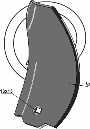 Deflecteur cultivateur DOUBLET RECORD latéral Gauche 0423200 Adaptable