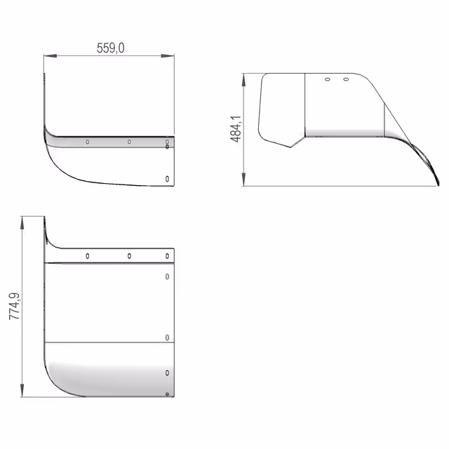 DEFLECTEUR TRANSPARENT AIR DROIT SIP 851011120