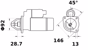 Letrika | Démarreur IS0711 12 V 1,8 kW