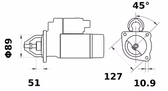 Letrika | Démarreur IS0897 12 V 3,0 kW
