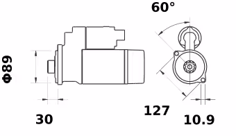 Démarreur 12V 4.0KW Letrika IS1375