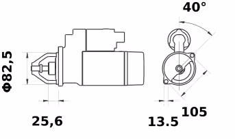Démarreur avec réducteur IS1449 - 12V - 3.2KW | Letrika